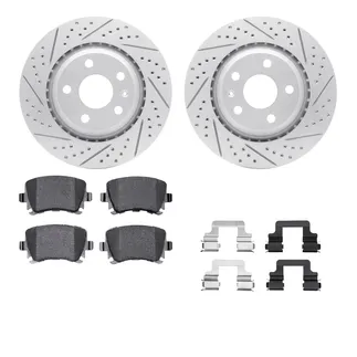 R1 Concepts WBUH1-73047 Brake Rotors - Carbon Coated - D/S W/ Optimum Oe Pads & Hdw
